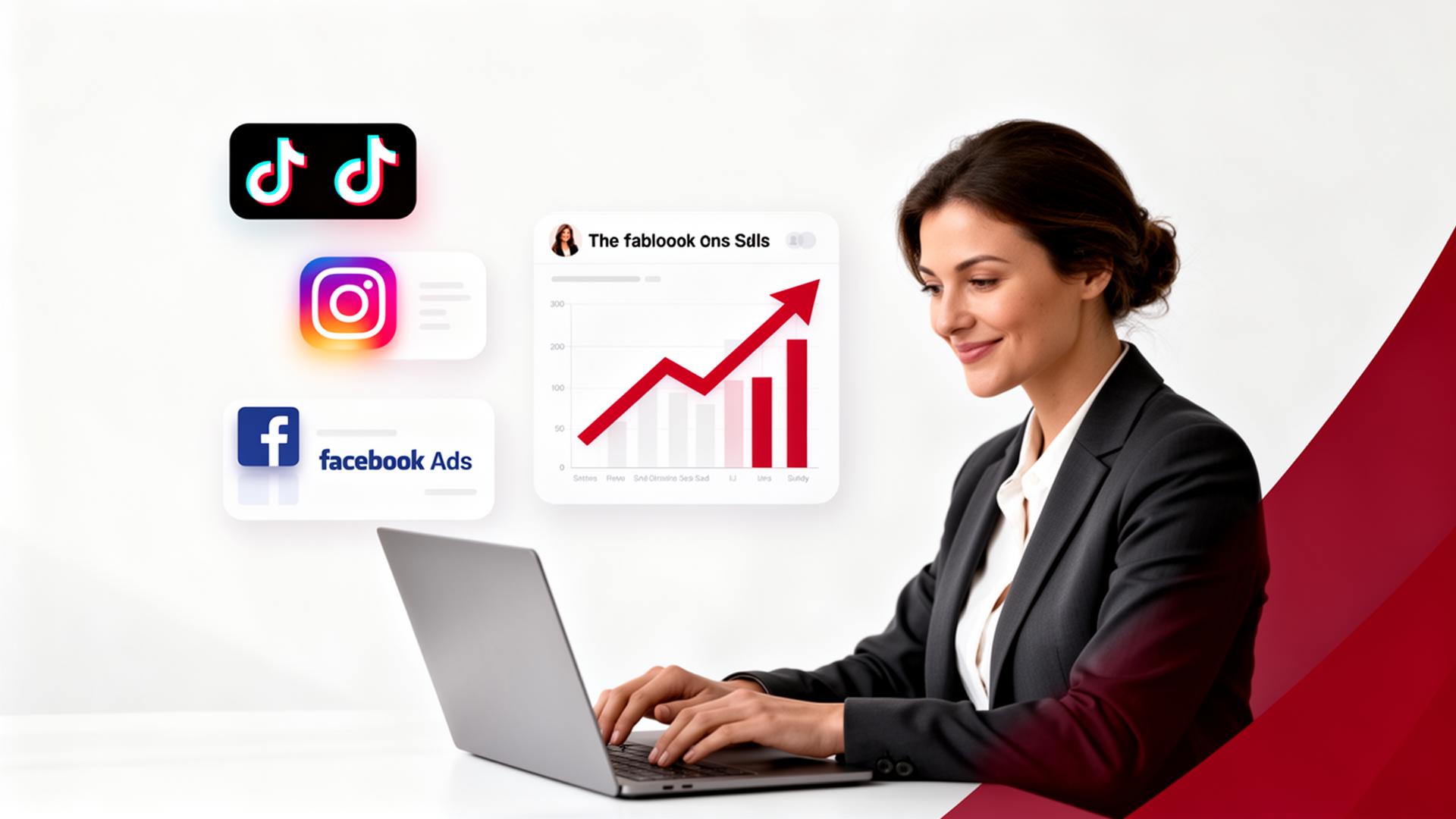 Entrepreneur scaling an online business with social media